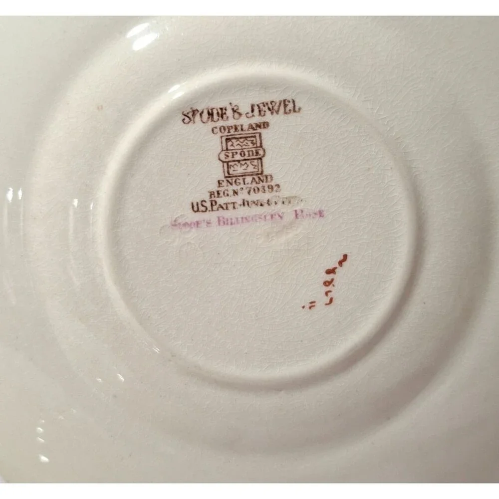 3 VTG Spode's Jewel Copeland Billingsley Rose Saucers 5 3/4